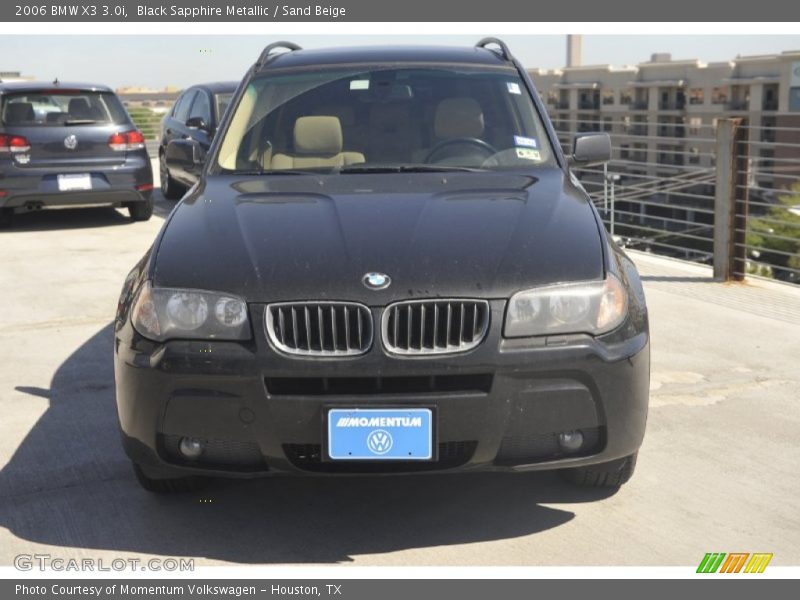 Black Sapphire Metallic / Sand Beige 2006 BMW X3 3.0i