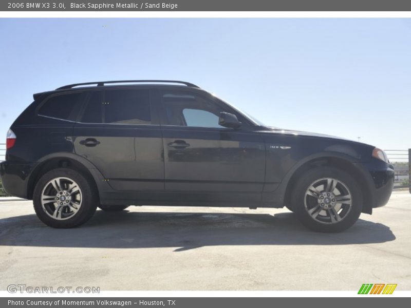 Black Sapphire Metallic / Sand Beige 2006 BMW X3 3.0i