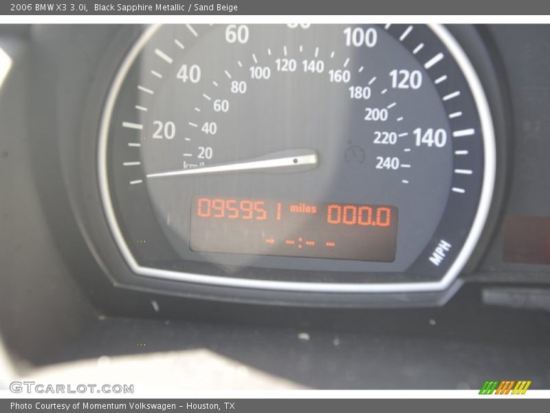 Black Sapphire Metallic / Sand Beige 2006 BMW X3 3.0i