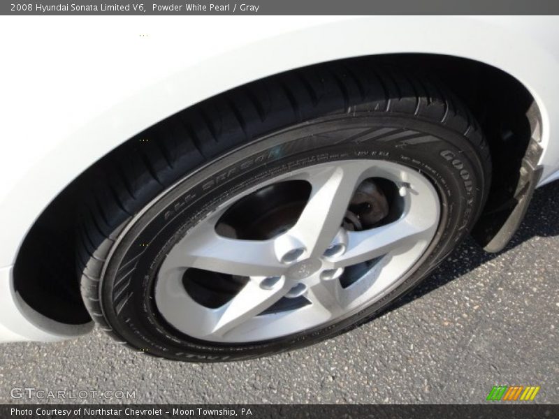 Powder White Pearl / Gray 2008 Hyundai Sonata Limited V6