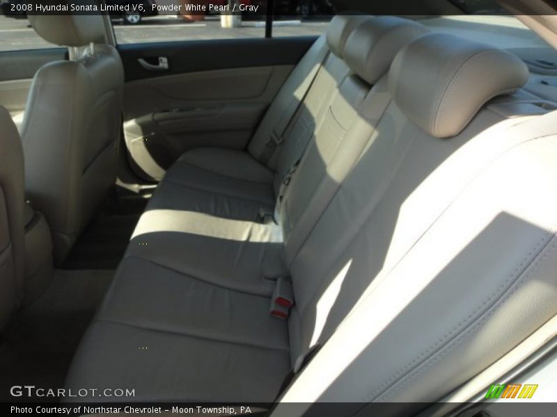 Powder White Pearl / Gray 2008 Hyundai Sonata Limited V6
