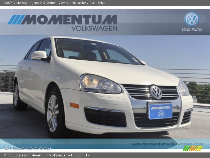 Campanella White / Pure Beige 2007 Volkswagen Jetta 2.5 Sedan