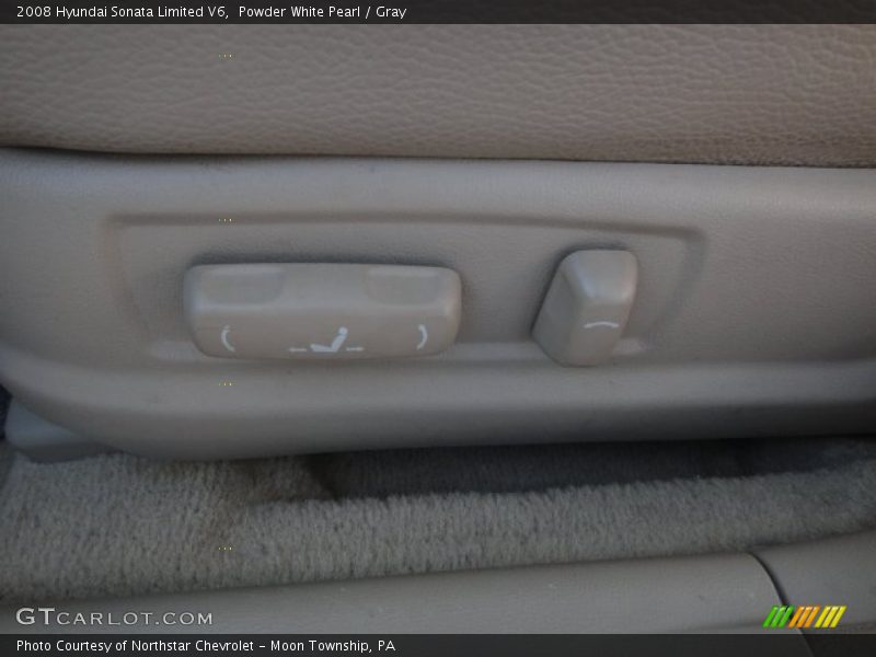 Powder White Pearl / Gray 2008 Hyundai Sonata Limited V6