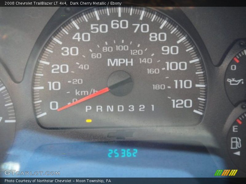 Dark Cherry Metallic / Ebony 2008 Chevrolet TrailBlazer LT 4x4