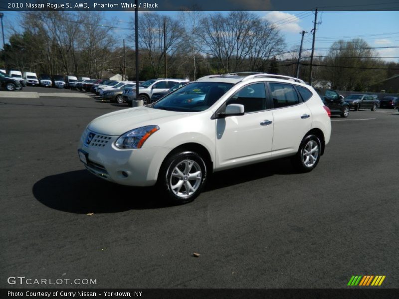 Phantom White / Black 2010 Nissan Rogue SL AWD