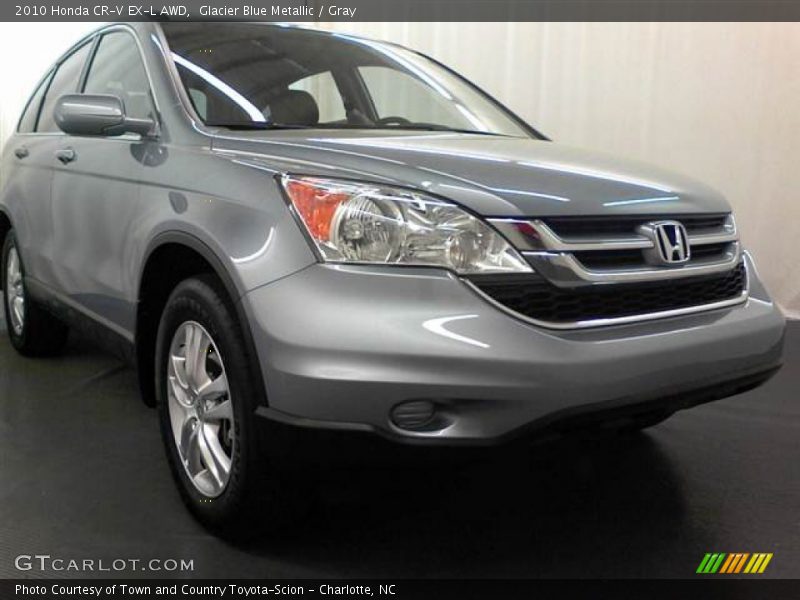 Glacier Blue Metallic / Gray 2010 Honda CR-V EX-L AWD