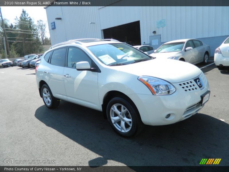 Phantom White / Black 2010 Nissan Rogue SL AWD