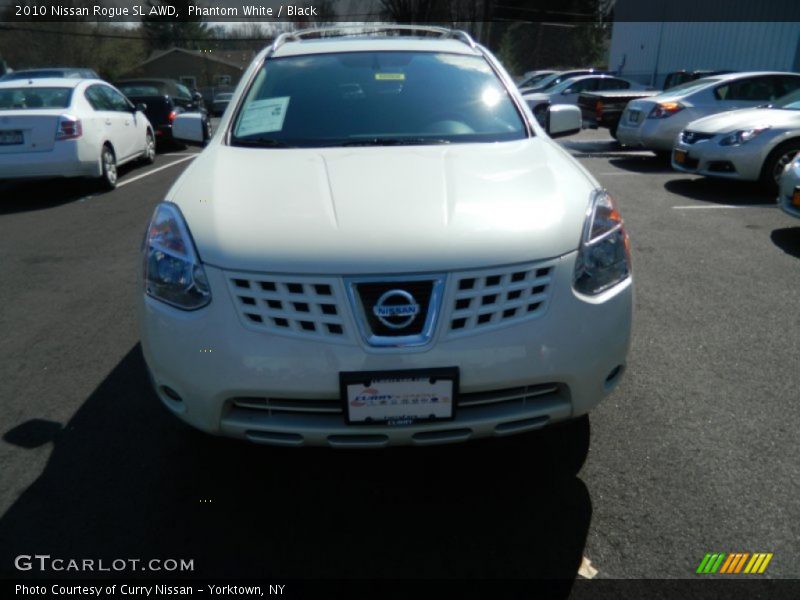 Phantom White / Black 2010 Nissan Rogue SL AWD