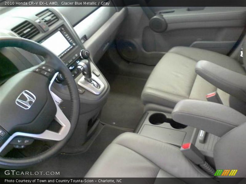 Glacier Blue Metallic / Gray 2010 Honda CR-V EX-L AWD