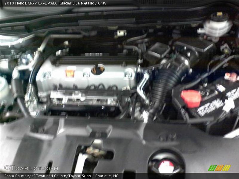 Glacier Blue Metallic / Gray 2010 Honda CR-V EX-L AWD
