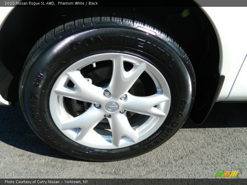 Phantom White / Black 2010 Nissan Rogue SL AWD