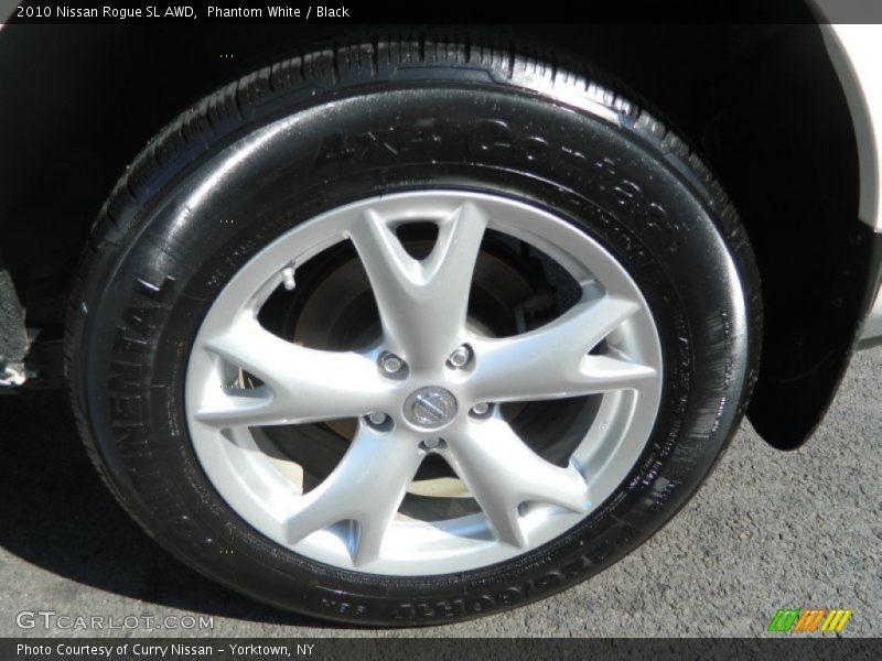 Phantom White / Black 2010 Nissan Rogue SL AWD