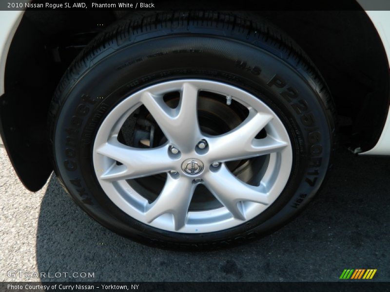 Phantom White / Black 2010 Nissan Rogue SL AWD