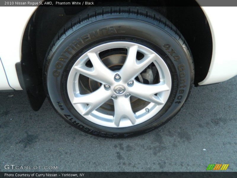 Phantom White / Black 2010 Nissan Rogue SL AWD