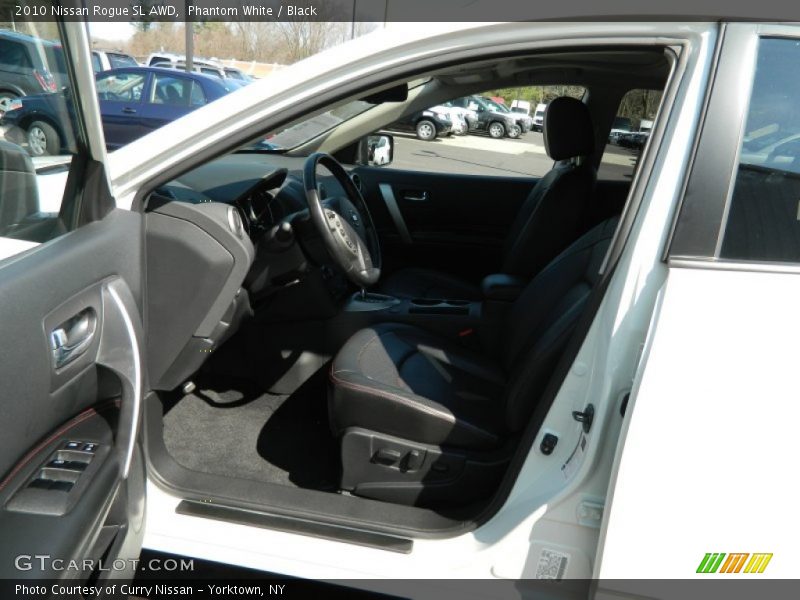 Phantom White / Black 2010 Nissan Rogue SL AWD