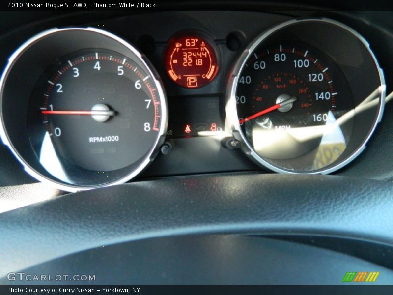 Phantom White / Black 2010 Nissan Rogue SL AWD