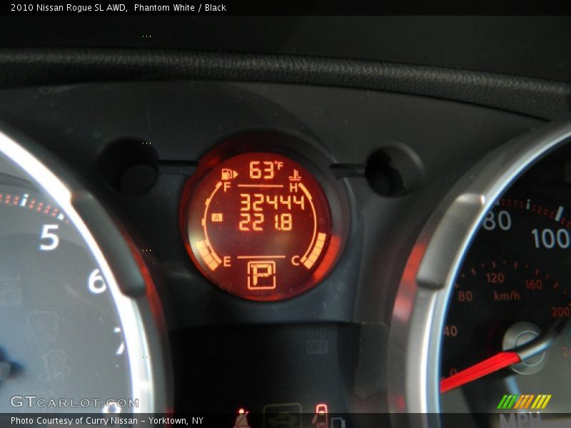 Phantom White / Black 2010 Nissan Rogue SL AWD