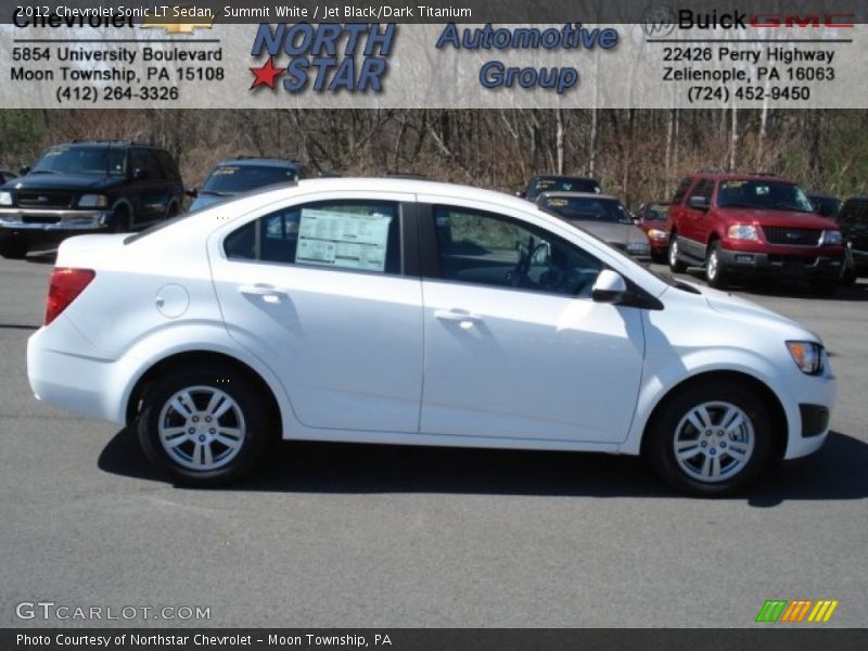 Summit White / Jet Black/Dark Titanium 2012 Chevrolet Sonic LT Sedan