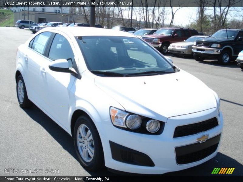 Summit White / Jet Black/Dark Titanium 2012 Chevrolet Sonic LT Sedan