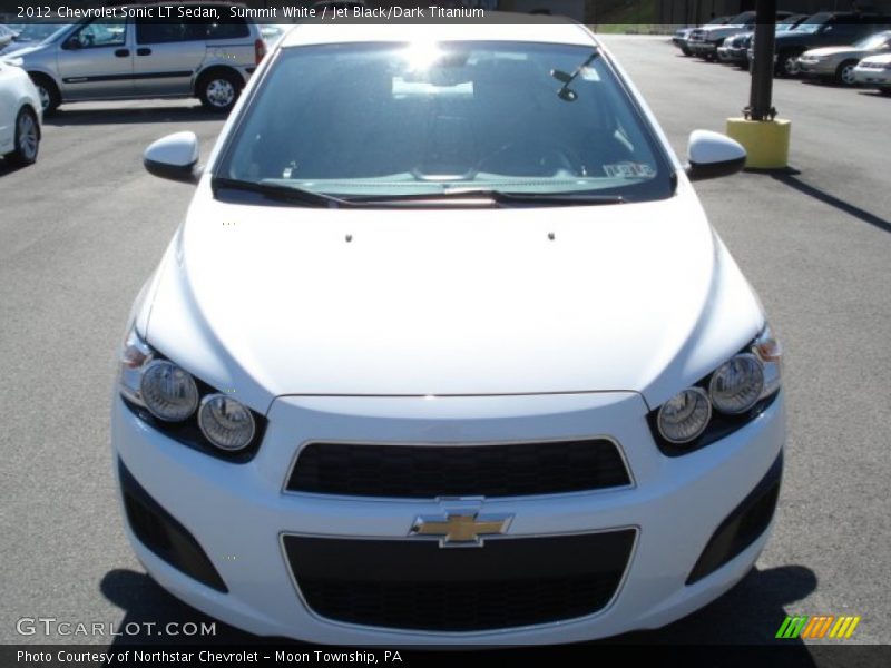 Summit White / Jet Black/Dark Titanium 2012 Chevrolet Sonic LT Sedan