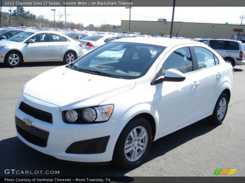 Summit White / Jet Black/Dark Titanium 2012 Chevrolet Sonic LT Sedan
