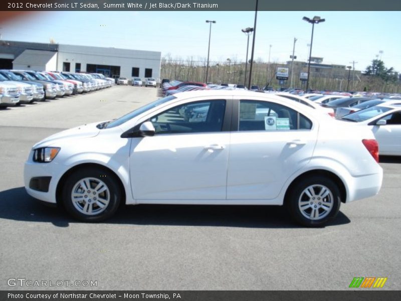 Summit White / Jet Black/Dark Titanium 2012 Chevrolet Sonic LT Sedan