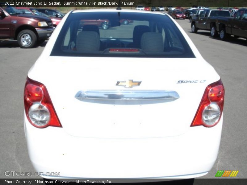 Summit White / Jet Black/Dark Titanium 2012 Chevrolet Sonic LT Sedan