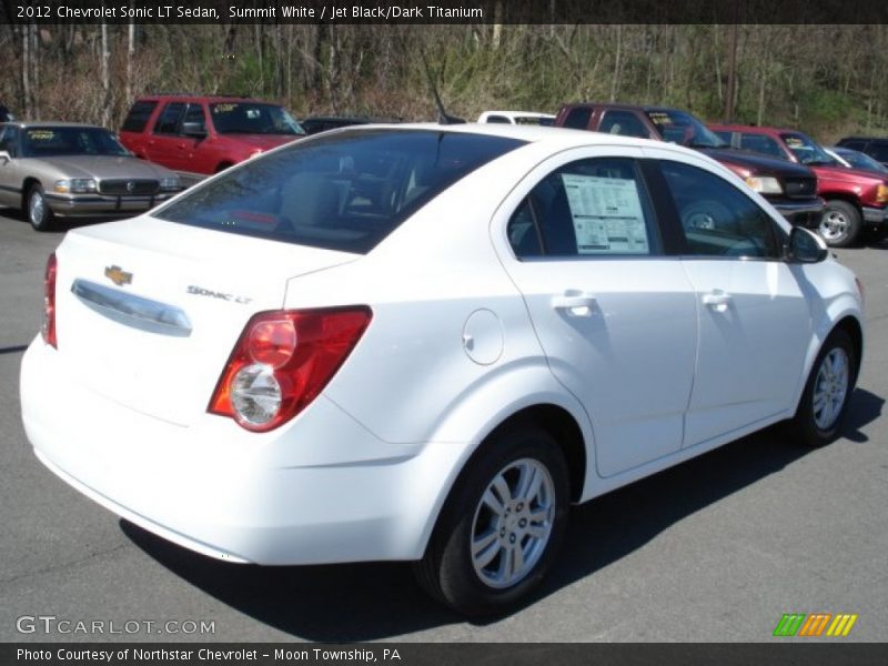 Summit White / Jet Black/Dark Titanium 2012 Chevrolet Sonic LT Sedan