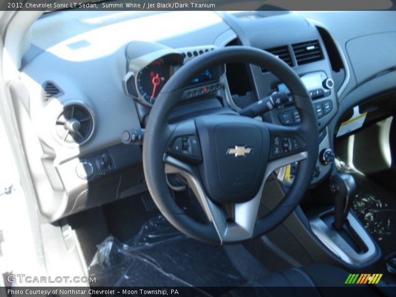 Summit White / Jet Black/Dark Titanium 2012 Chevrolet Sonic LT Sedan