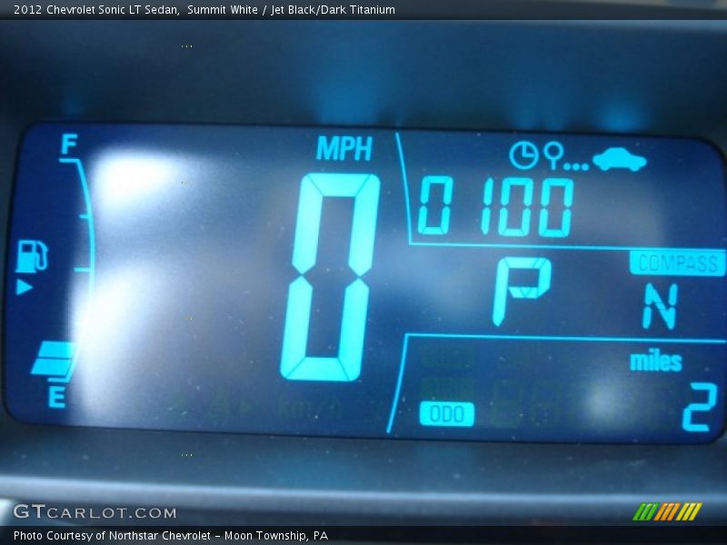Summit White / Jet Black/Dark Titanium 2012 Chevrolet Sonic LT Sedan