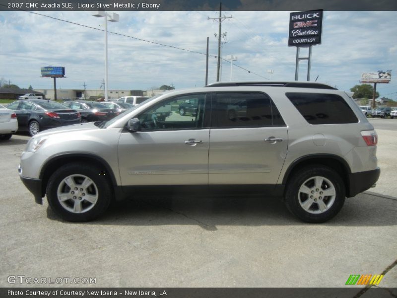 Liquid Silver Metallic / Ebony 2007 GMC Acadia SLE