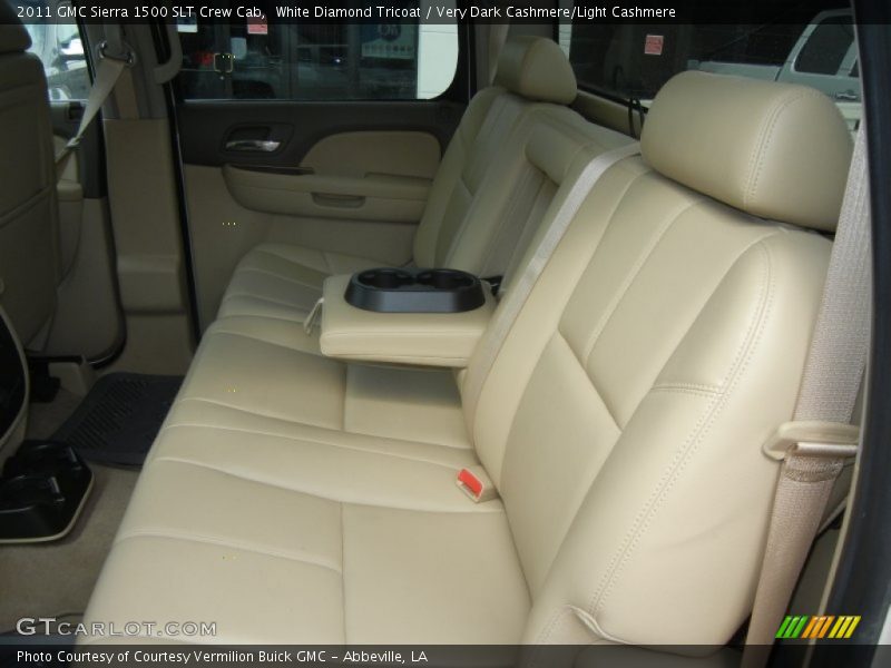 White Diamond Tricoat / Very Dark Cashmere/Light Cashmere 2011 GMC Sierra 1500 SLT Crew Cab