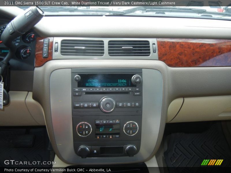 White Diamond Tricoat / Very Dark Cashmere/Light Cashmere 2011 GMC Sierra 1500 SLT Crew Cab
