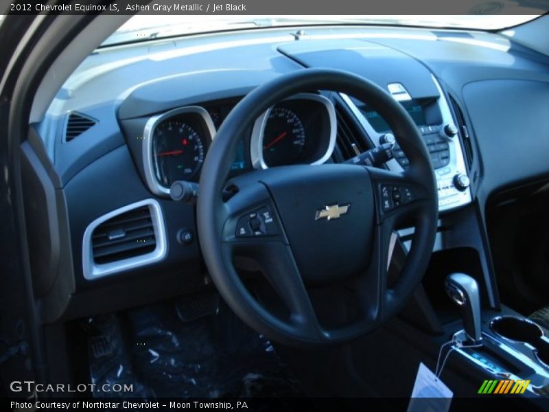 Ashen Gray Metallic / Jet Black 2012 Chevrolet Equinox LS