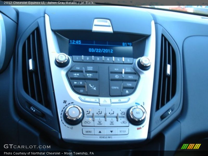Ashen Gray Metallic / Jet Black 2012 Chevrolet Equinox LS
