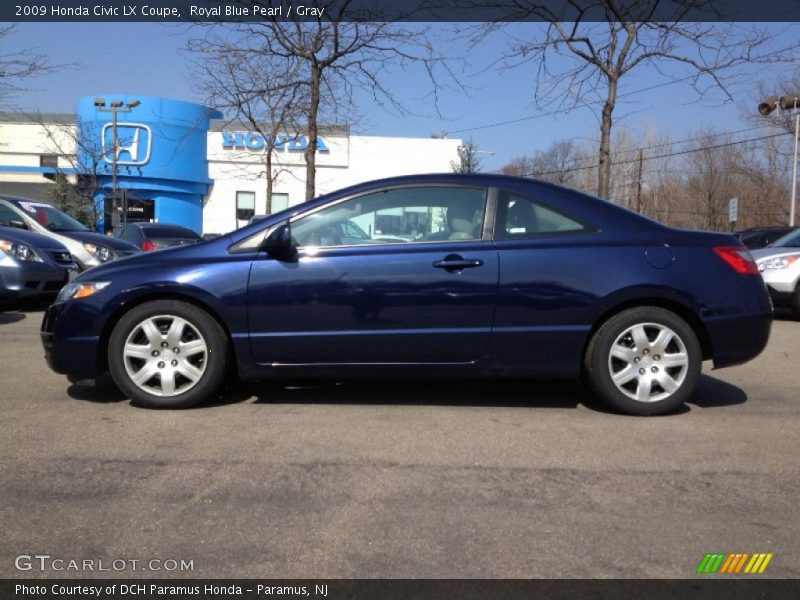 Royal Blue Pearl / Gray 2009 Honda Civic LX Coupe