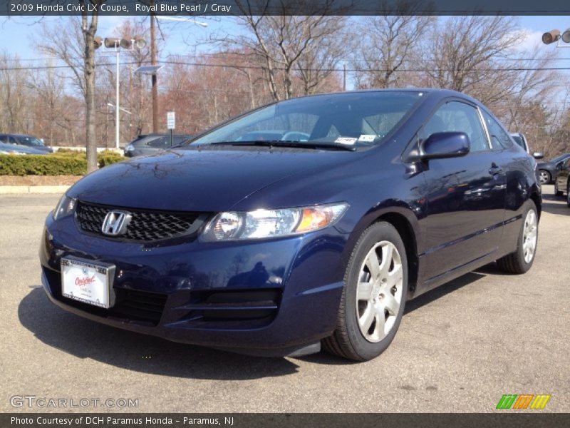 Royal Blue Pearl / Gray 2009 Honda Civic LX Coupe