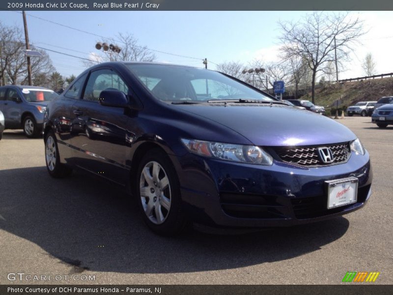 Royal Blue Pearl / Gray 2009 Honda Civic LX Coupe