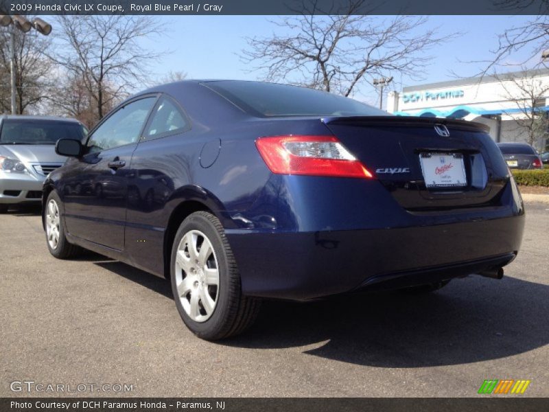 Royal Blue Pearl / Gray 2009 Honda Civic LX Coupe