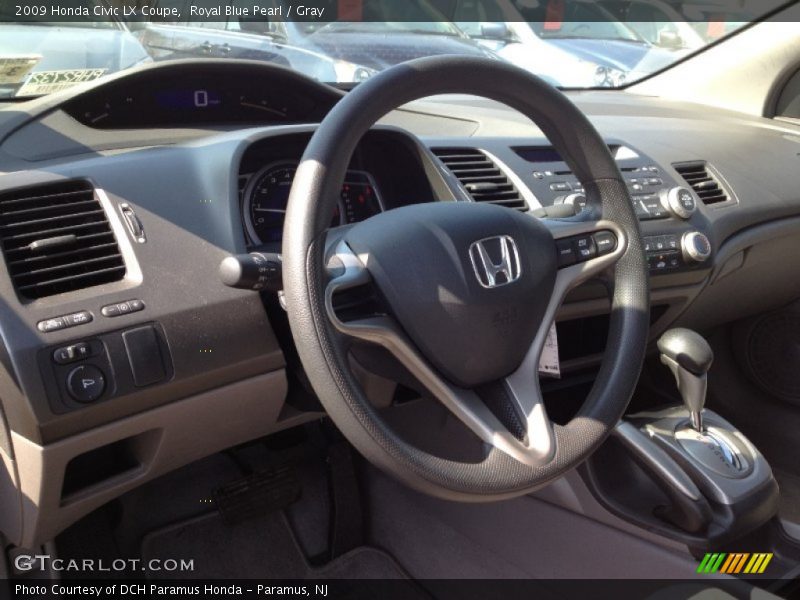 Royal Blue Pearl / Gray 2009 Honda Civic LX Coupe