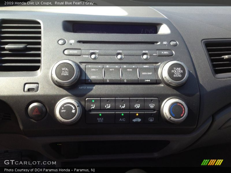 Royal Blue Pearl / Gray 2009 Honda Civic LX Coupe
