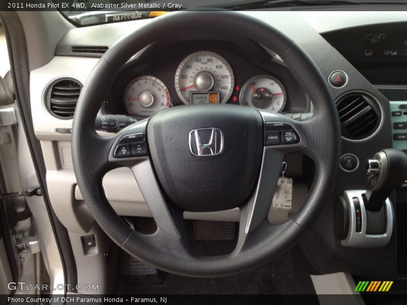 Alabaster Silver Metallic / Gray 2011 Honda Pilot EX 4WD