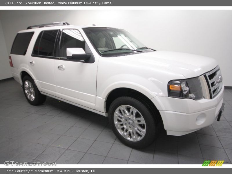 White Platinum Tri-Coat / Camel 2011 Ford Expedition Limited