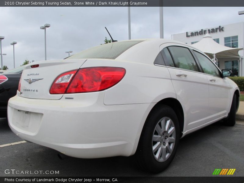 Stone White / Dark Khaki/Light Graystone 2010 Chrysler Sebring Touring Sedan