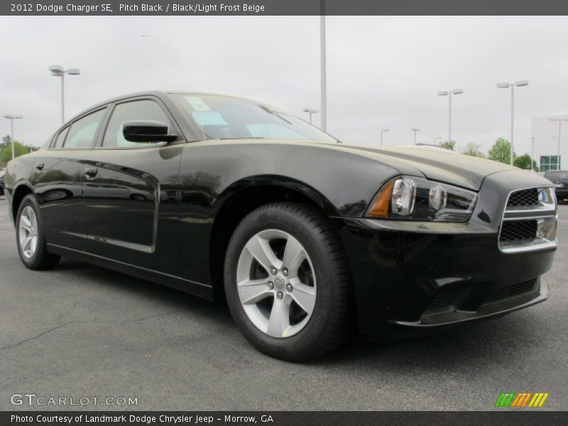 Pitch Black / Black/Light Frost Beige 2012 Dodge Charger SE
