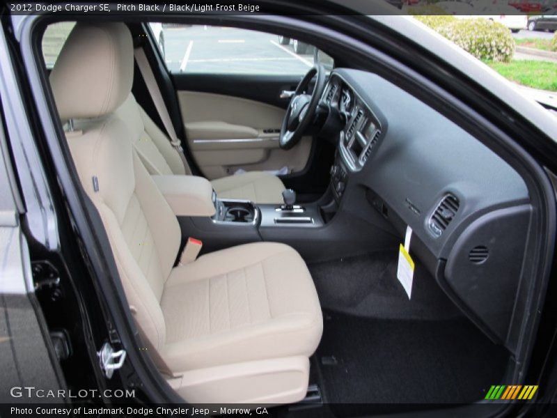 Pitch Black / Black/Light Frost Beige 2012 Dodge Charger SE