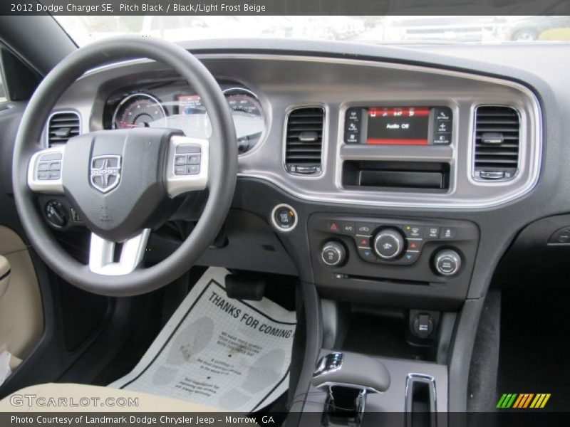 Dashboard of 2012 Charger SE