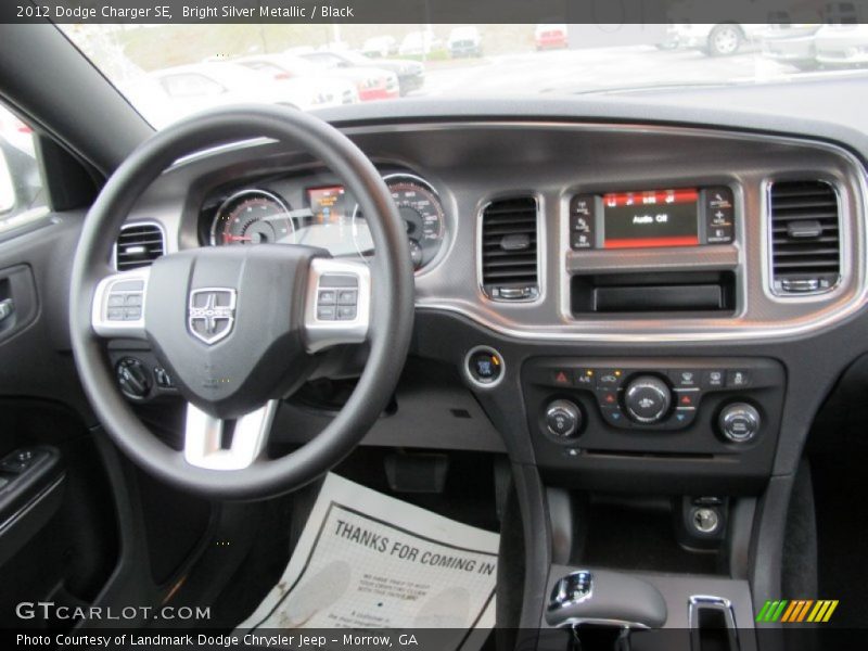 Bright Silver Metallic / Black 2012 Dodge Charger SE