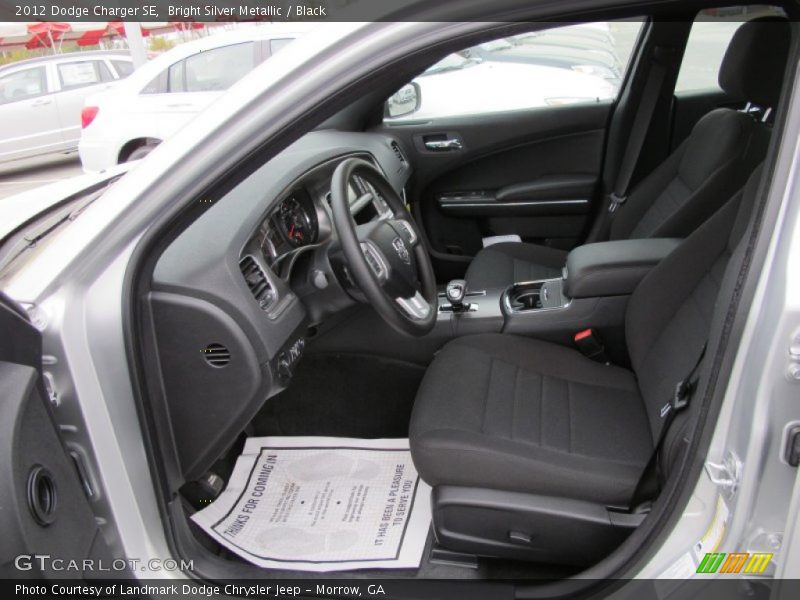 Bright Silver Metallic / Black 2012 Dodge Charger SE