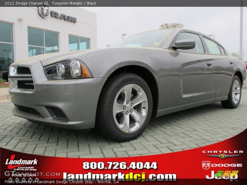 Tungsten Metallic / Black 2012 Dodge Charger SE